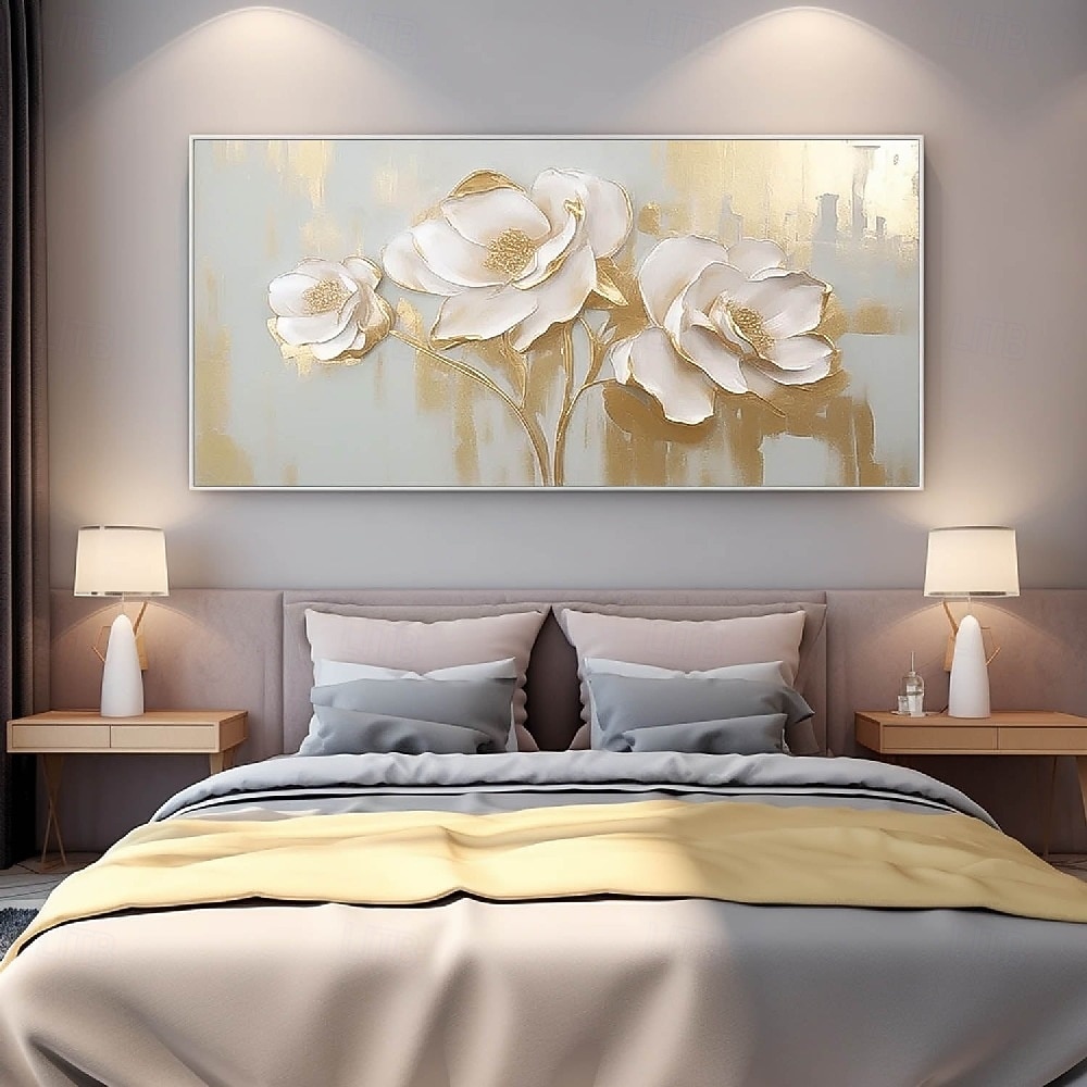 Handmade 3D Gold foil Textured oil painting hand painted Wall Art ...