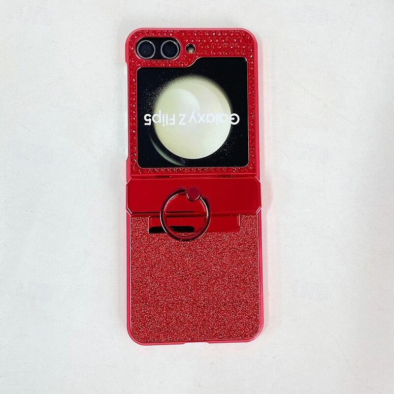 τηλέφωνο tok Για Z Flip 6 Z Flip 5 Z Flip 4 Z Flip 3 Πίσω Κάλυμμα Bling Glitter Shiny Δαχτυλίδι πόρπη Ανθεκτική σε πτώσεις Ρετρό TPU PC 2025 - $31.99 –P12