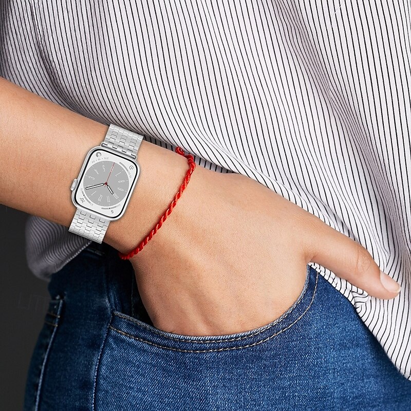 Loop Solo Compatível com Pulseira Apple Watch 38mm 40mm 41mm 42mm 44mm 45mm 49mm Fecho Magnético Ajustável Aço Inoxidável pulseira de substituição para iwatch Ultra 2 Series 9 8 7 SE 6 5 4 3 2 1 de 2025 por $25.99 –P3