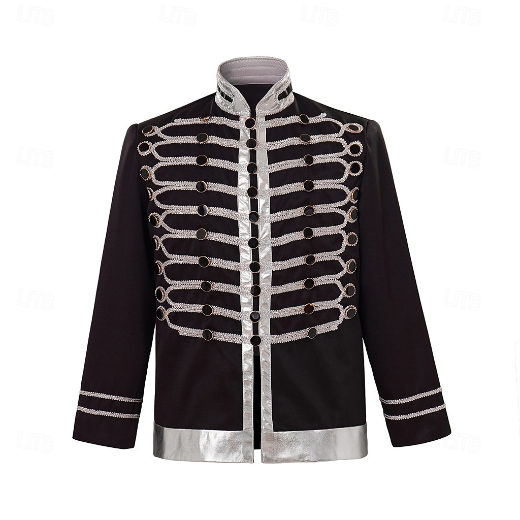 Retro Vintage Rococo Coat Masquerade Circus Jacket Prince Aristocrat Men's Carnival Masquerade Mardi Gras Event / Party Adults' Coat Spring Fall & Winter 2025 - $60.99 –P1