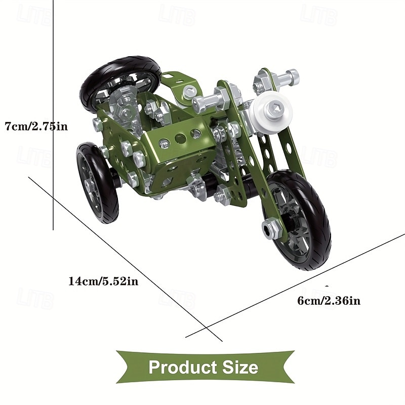 139PCS Metal DIY Tricycle Model Building Kit for Kids  STEM Educational Toy Creative Assembly Motorcycle Blocks for Boys Ages 8-12 Years  Engineering Puzzle Set for Children Ideal Gift 2025 - $22.99 –P8