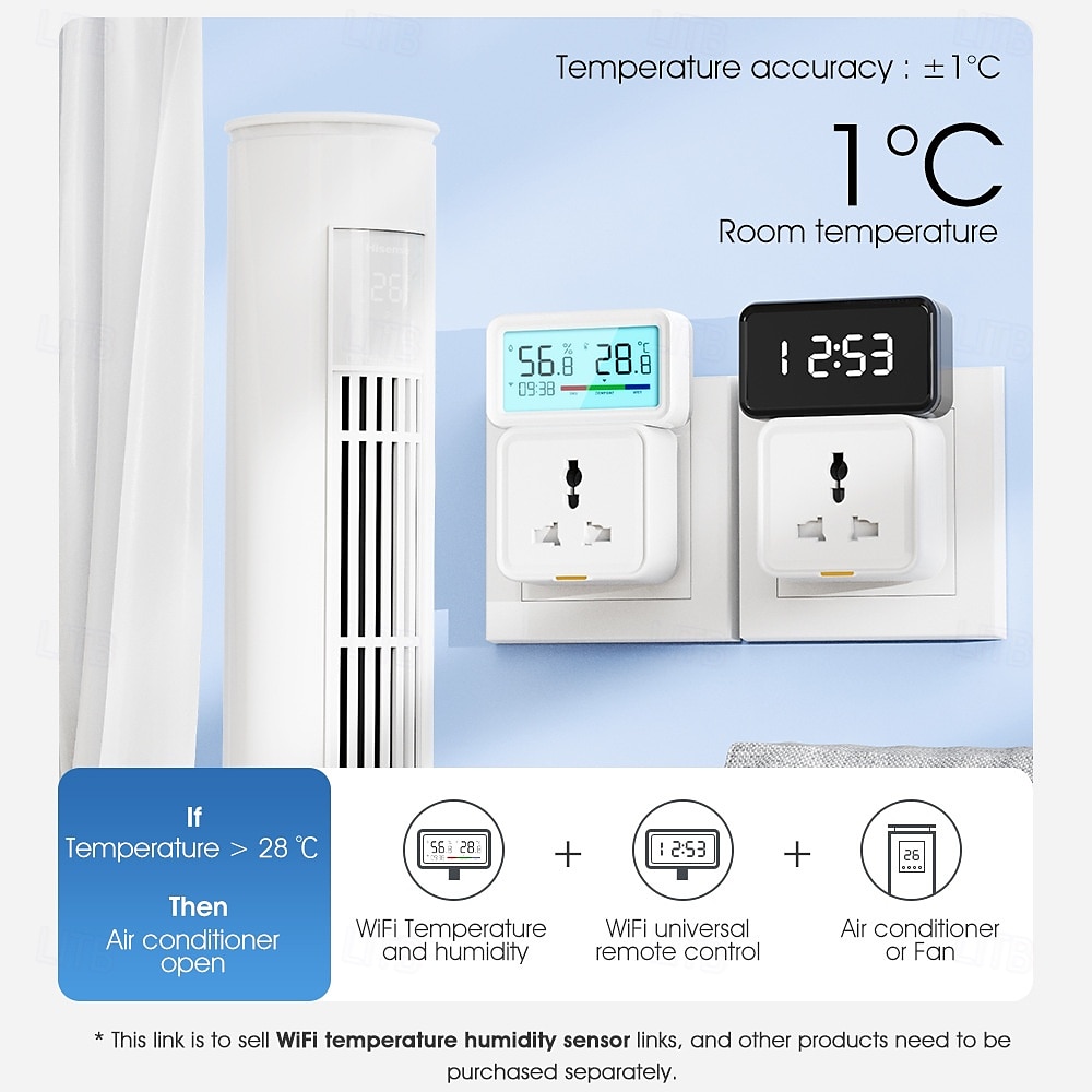 tuya termoigrometro wireless wifi termometro igrometro temperatura umidità tester sensore supporto per alexa google del 2025 a $39.99 –P2