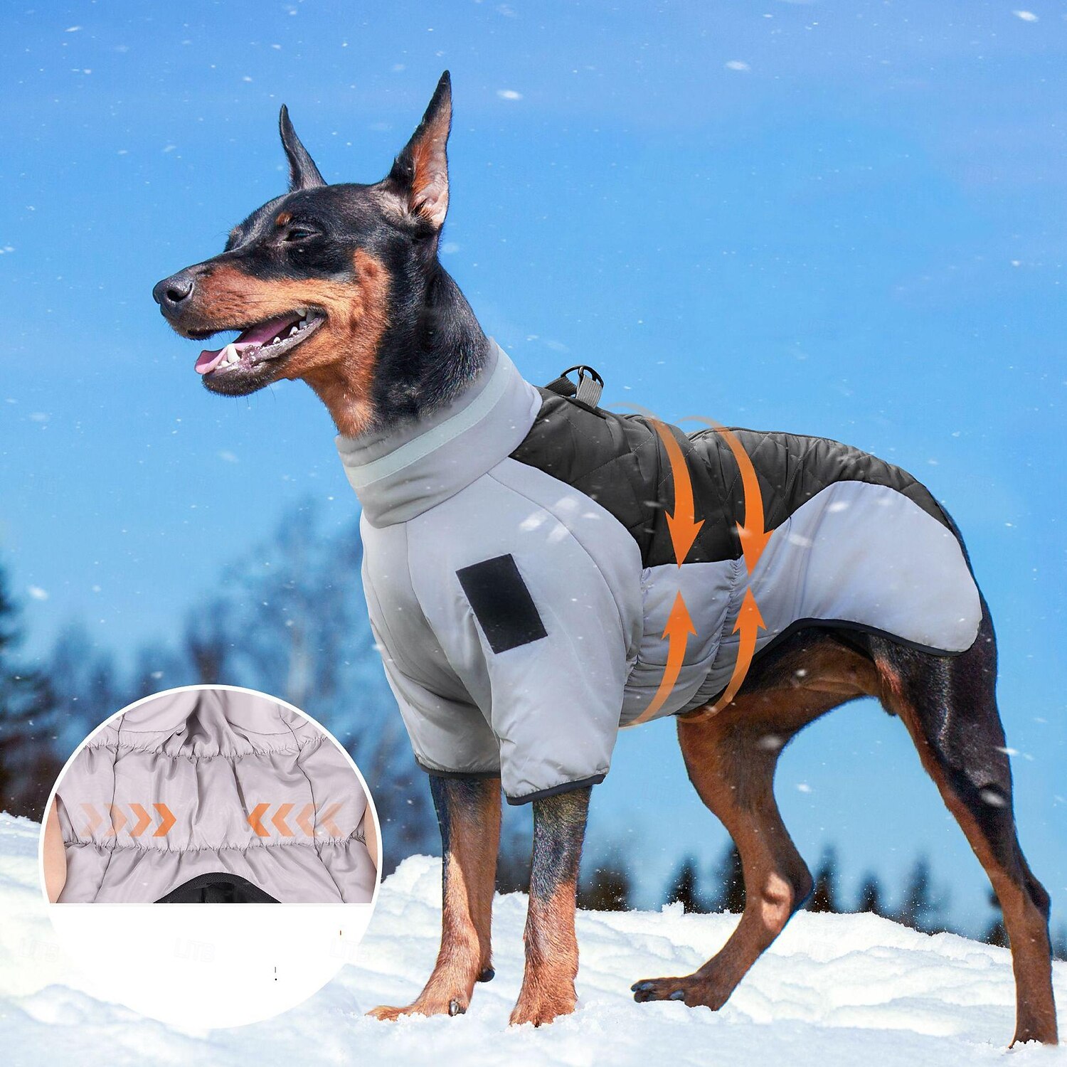 Hund Kappor Jakke Puffer Jack Vinter Reflekterande Vattentät Varm Utomhus Inomhus Hemma kläder Stor 2025 - $21.99 –P1