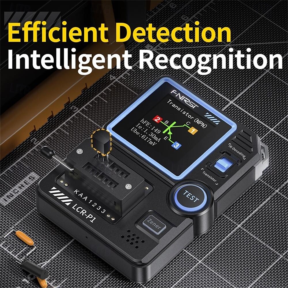 בודק טרנזיסטור mosfet טרנזיסטור בודק קבלים בודק רכיב אלקטרוני דיודה טריודה זנר דיודה התנגדות השראות סוללה בדיקת lcr meter mos pnp npn esr meter 2025 - $79.99 –P2
