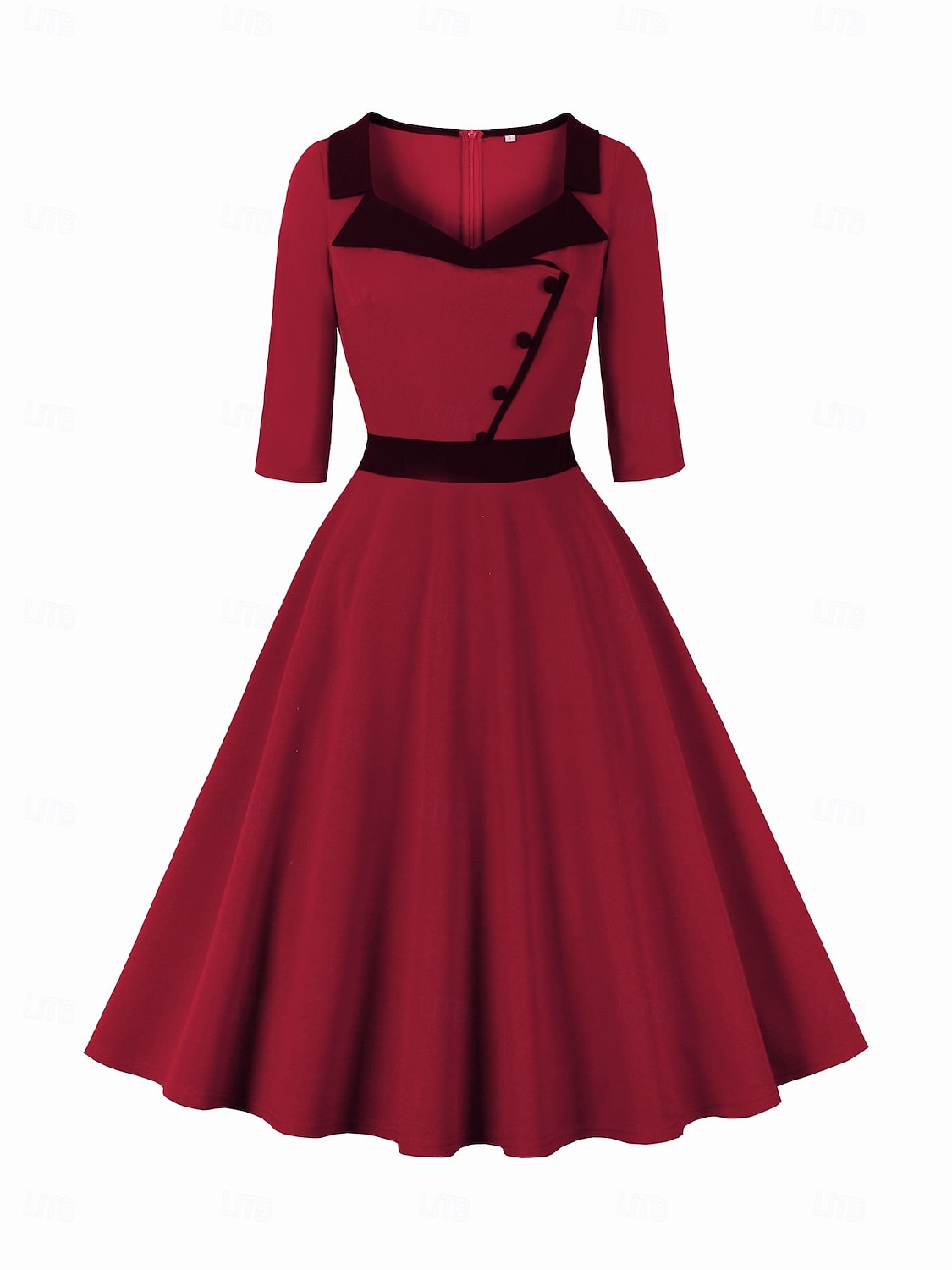 Retro Vintage 1950er Vintage-Kleid Kleid A-Linie Damen Karneval Neujahr Maskerade Alltagstauglich Junggesellinnenabschiedsparty Erwachsene Kleid 2025 - $37.99 –P5
