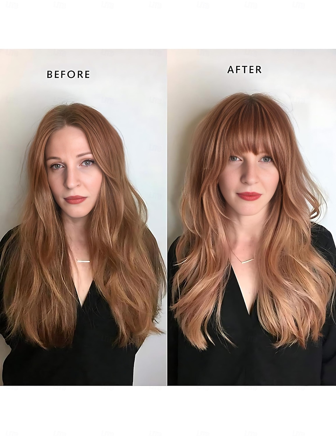 Bangs Hair Clip in Bangs Synthetic Hair Extensions Front Fringe French Bangs with Temples Hairpiece for Women Curved Bangs 2026 - $7.99 –P7