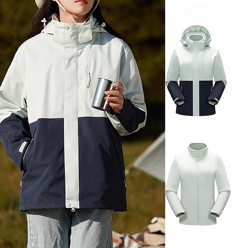 Miesten Naisten Softshell-takki Vaellustakki Talvi ulko- Tuulenkestävä Vedenkestävä 3-in-1-takki Fleecetakit Tuulitakki takki Matkailu Musta Keltainen Armeijan vihreä Punainen Purppura 2025 - $84.99 –P10
