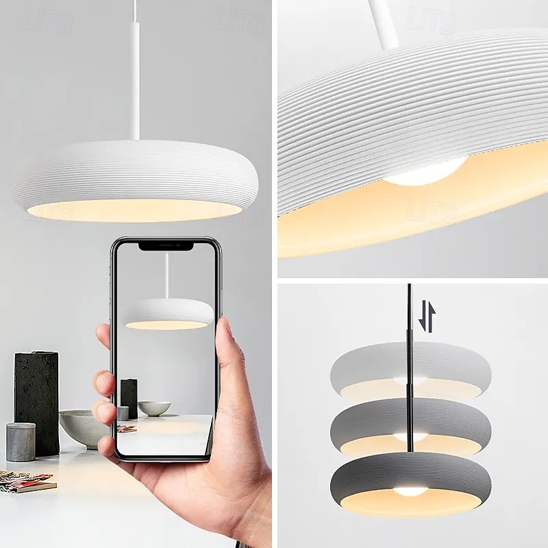 تصميم فانوس معلق مصباح معلق من الجبس بسيط وحديث 110-240 فولت 29 سم 2025 - $177.99 –P5