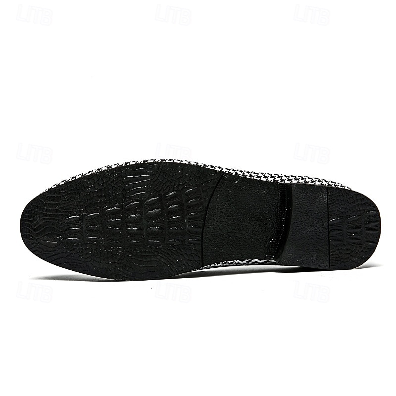 pánské elegantní mokasíny houndstooth se střapcem - ideální na svatby a večírky 2025 - $46.99 –P6
