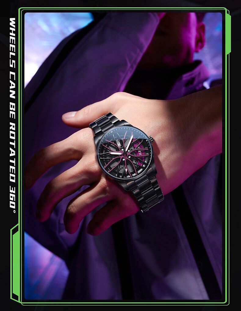 Часы OLEVS Men Quartz - креативные модные повседневные наручные часы со светящимися элементами и водонепроницаемыми стальными украшениями 2025 - $35.99 –P8