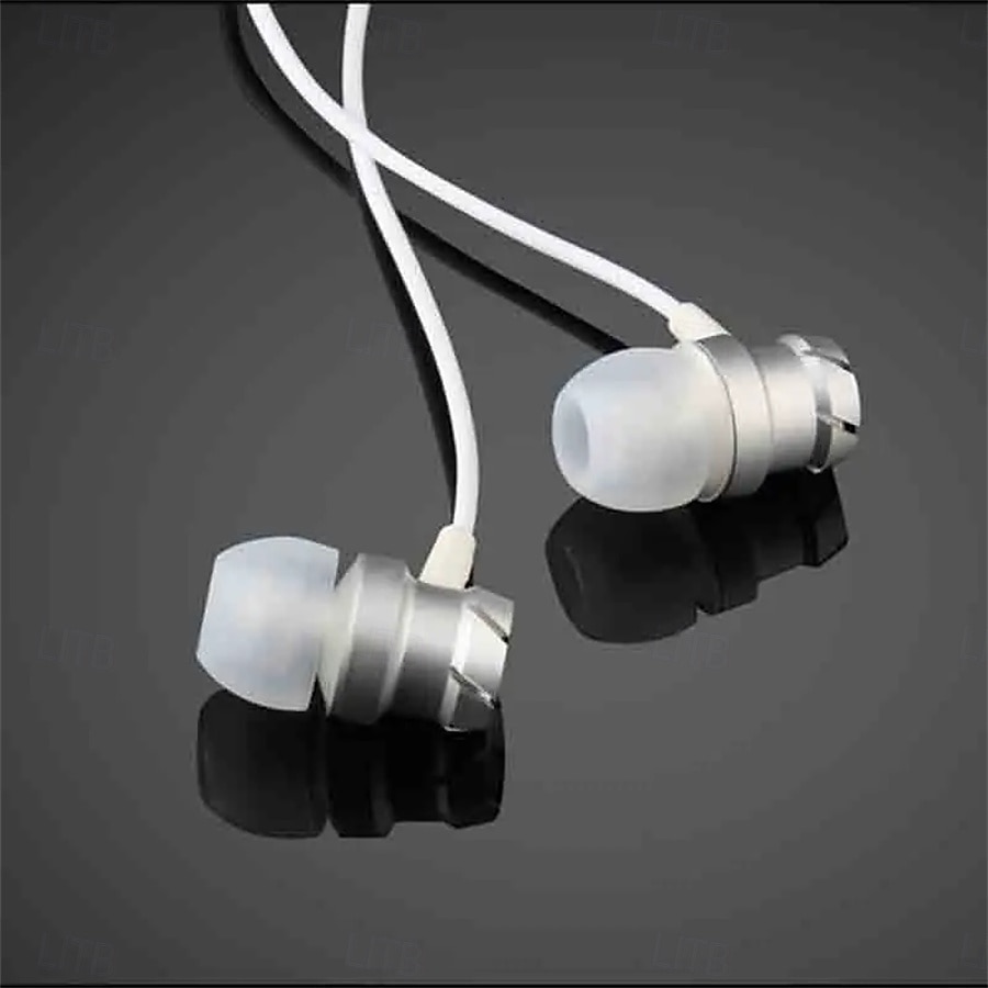 metalltrådad superbashörsnäcka 3,5 mm inbyggd mikrofon handfri brusreducering universal headset sporthörlurar 2025 - $13.99 –P1