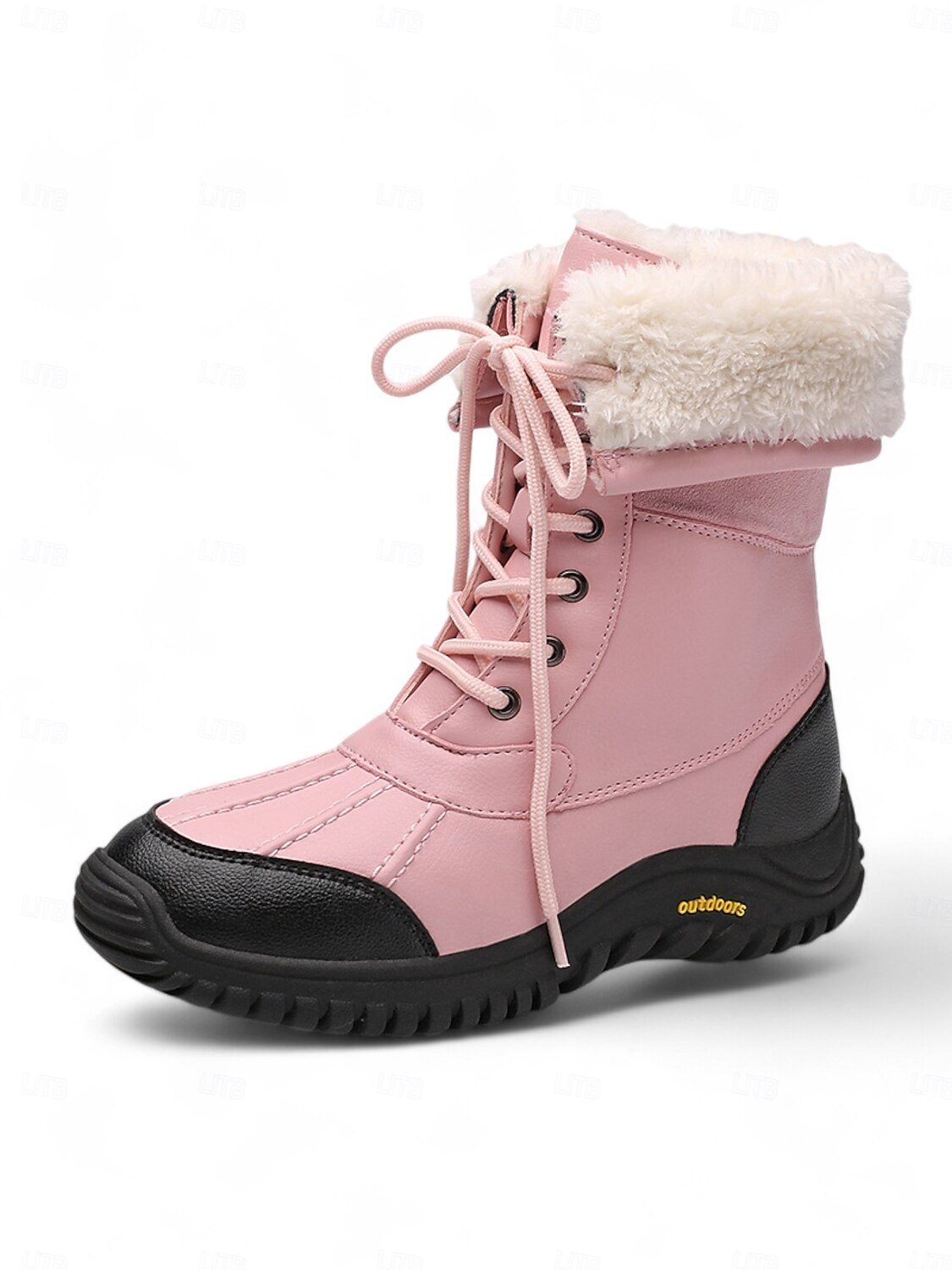 bottes de neige à lacets d'hiver pour femmes - bottes isolées imperméables doublées de fausse fourrure pour les aventures en plein air de 2025 ? $59.99 –P4