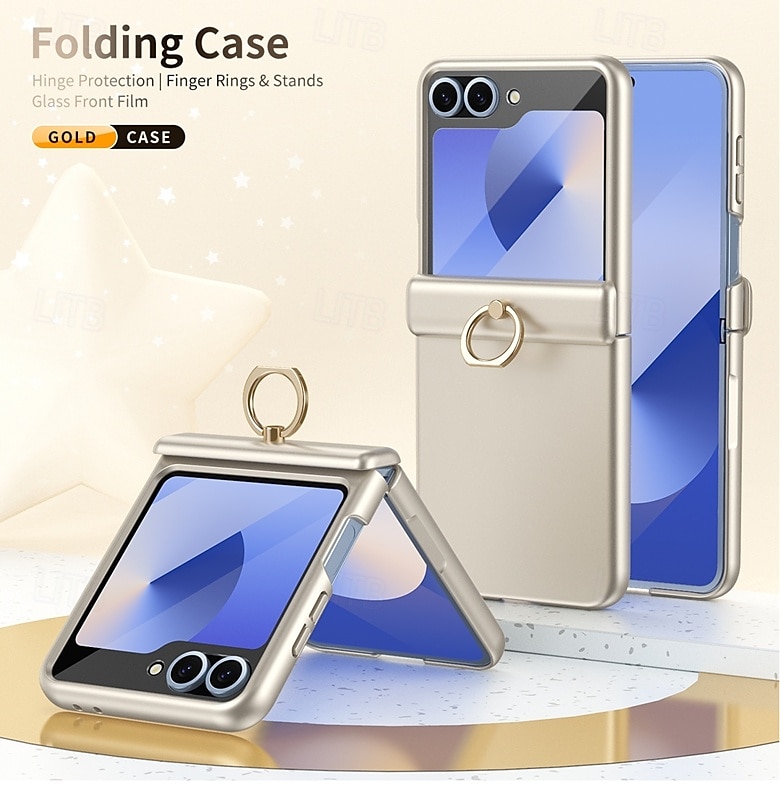 Чехол для телефона для Samsung Galaxy Z Flip 6 Z Flip 5 Задняя Обложка Кольцевой Застежка Ударопрочный Ретро PC 2025 - $23.99 –P11