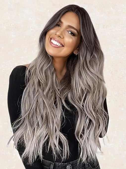 Long  Wigs for Women Middle Part Wig Long Curly Wavy Synthetic Wigs for Daily Party Use 2026 - $19.49 –P3