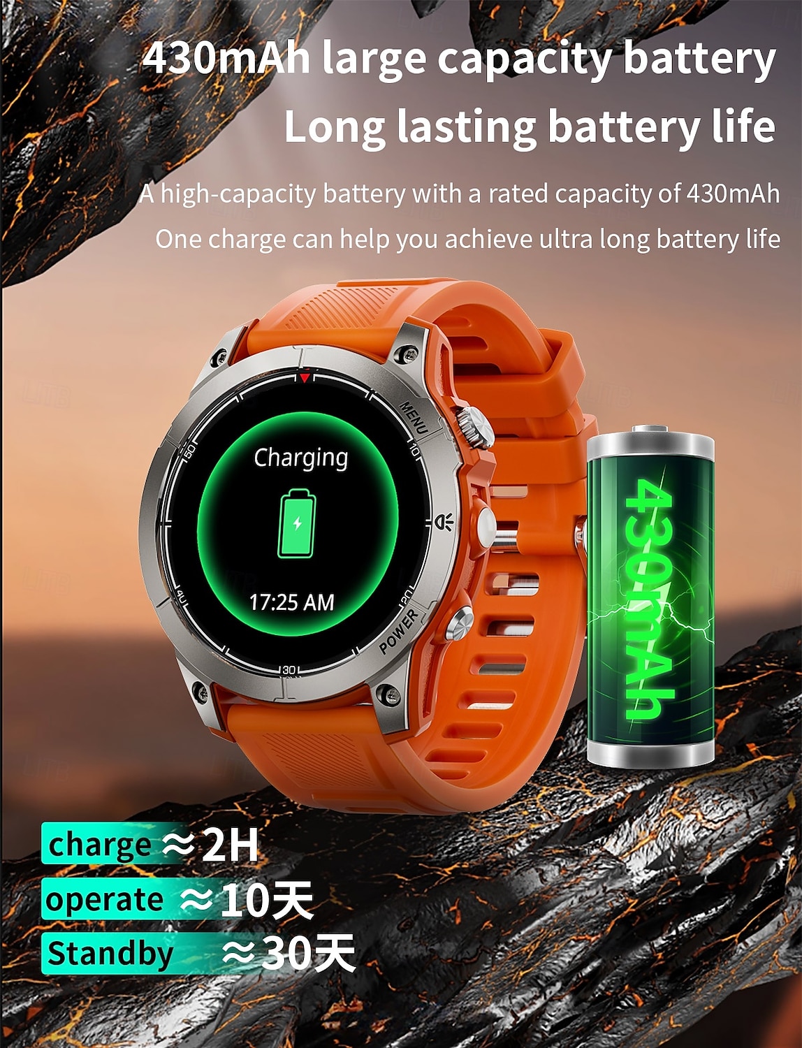 2025年 aw45 スマートウォッチ メンズ 1.39 インチ アウトドア 懐中電灯 コンパス ブルートゥース 通話 ミリタリー 430mAh バッテリー NFC スマートウォッチ  コレクション – $49.99 –P11