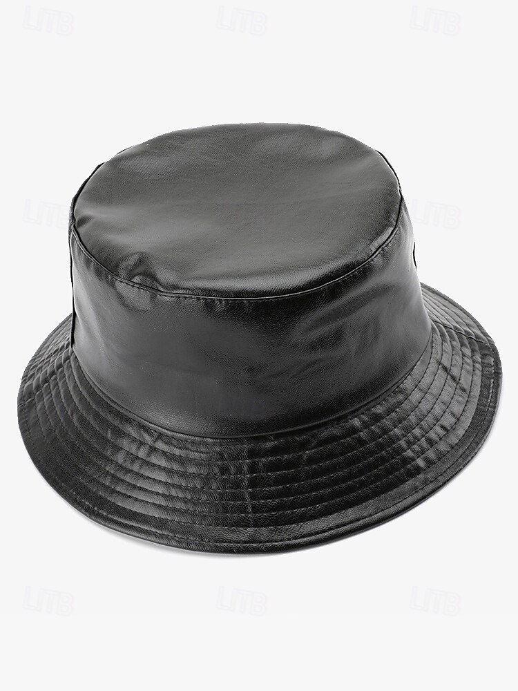 Women's Faux Leather Bucket Hat – Stylish and Versatile, Available in Multiple Colors for a Trendy Look 2025 - $14.99 –P6