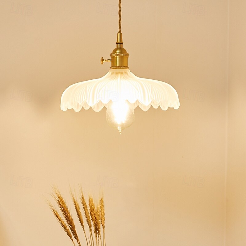 LED Modern Chandelier Lamp Flower Pattern Glass Ceiling Pendant Light V intage Bar Cafe Chandelier Fixtures Pendant Light Hanging Lamp Lighting Industrial Modern 25cm 110-240V 2025 - $101.99 –P7