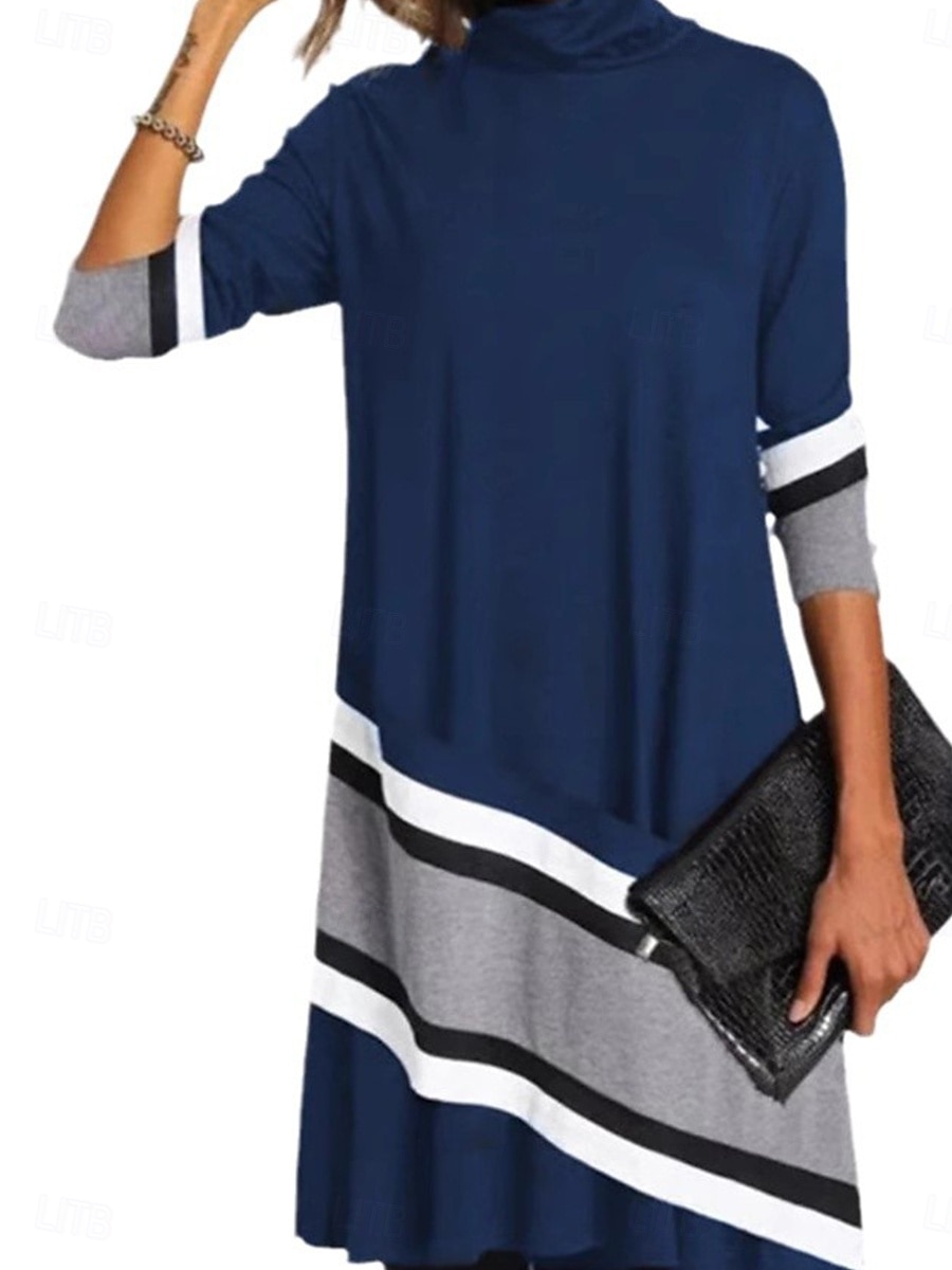 rochie casual dama cu imprimeu floral rochie midi cu guler rochie eleganta casual acasa zilnic vara toamna 2025 - $33.99 –P1