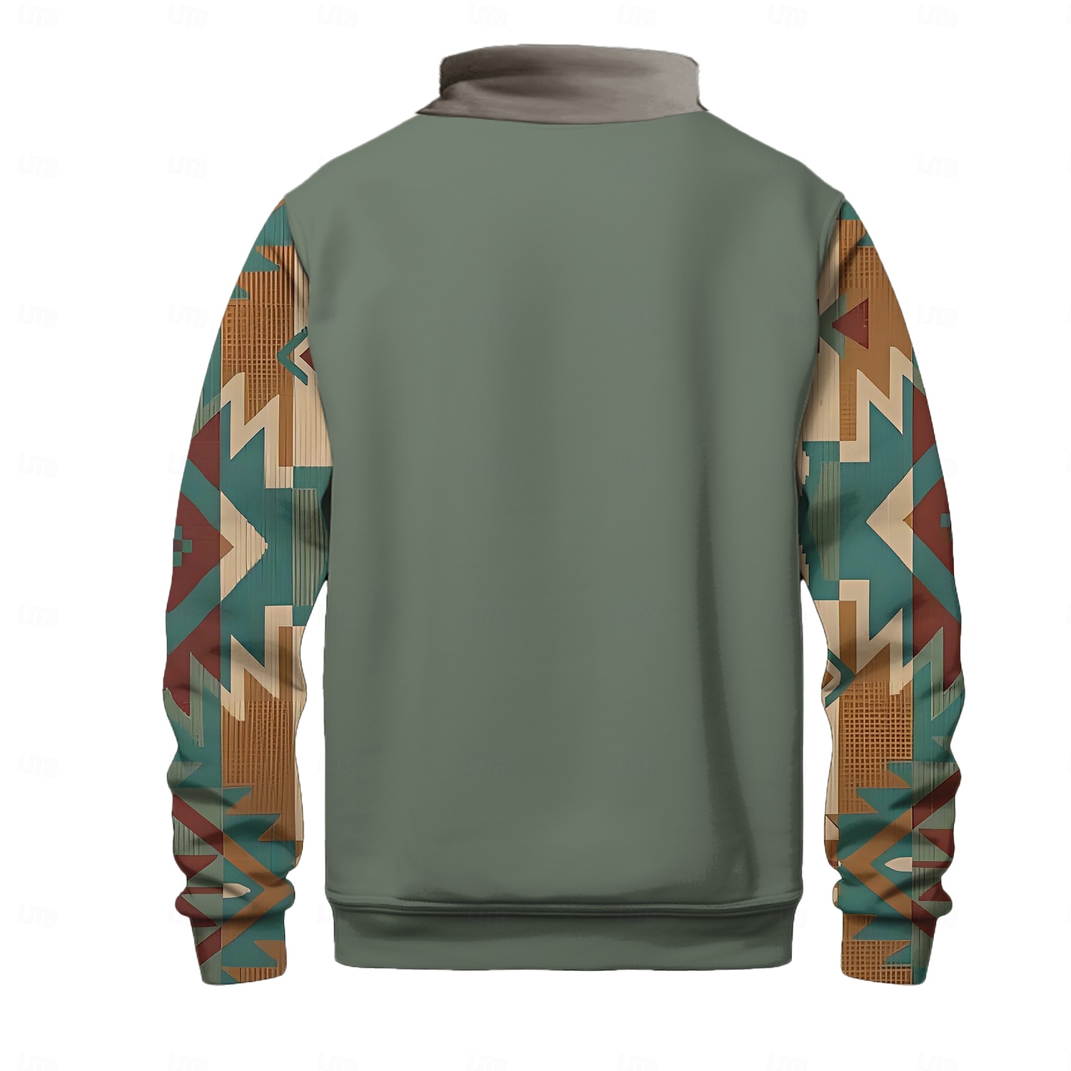 Per uomo Etnico Felpa Felpa Felpa Chiusura lampo quarto Giornaliero Etnico Vacanze Con stampe Per eventi 1/4 zip Inverno Primavera & Autunno del 2025 a $31.99 –P3