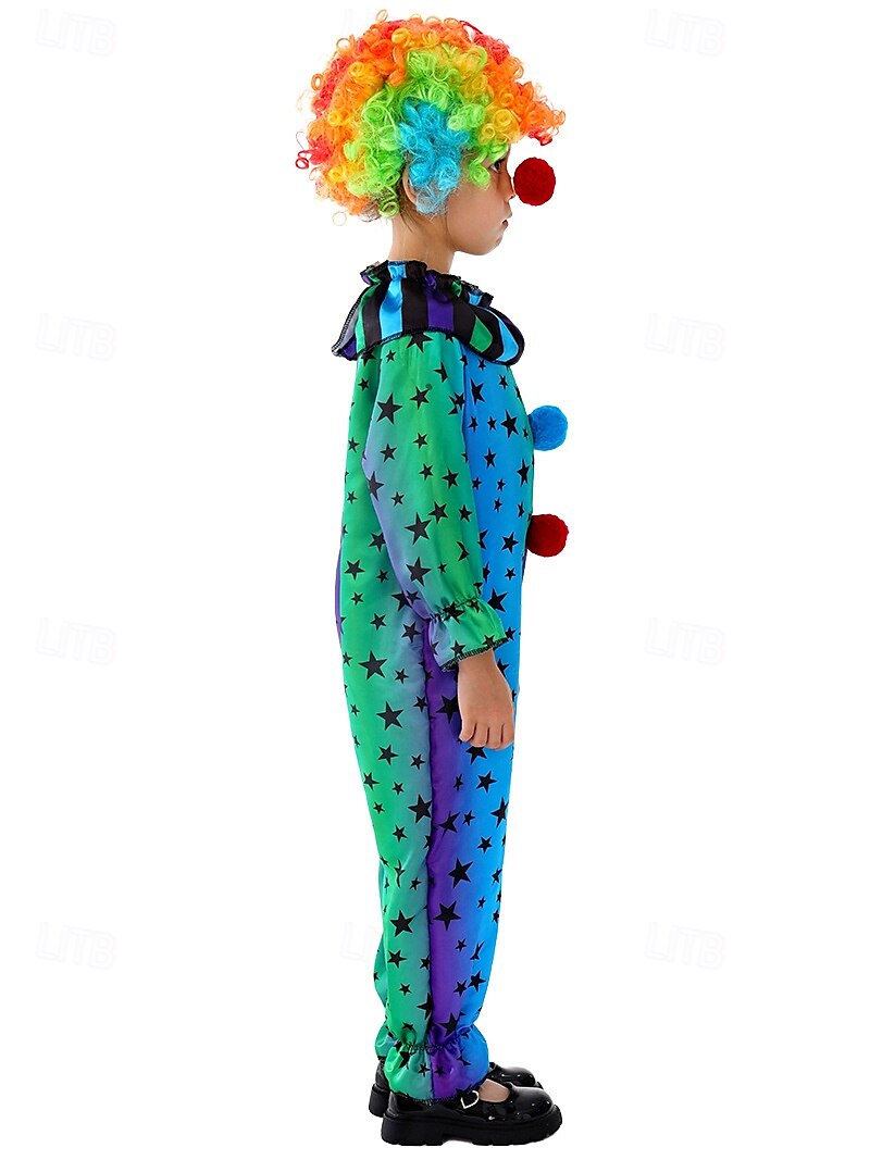 cirkus Žolík Klaun Karnevalový kostým Úbory Cosplay Paruky Kostým Dětské Chlapecké Dívčí cosplay Výkon Párty předvečer Všech svatých Karneval Mardi Gras Jednoduchý karnevalový kostým 2025 - $32.99 –P5