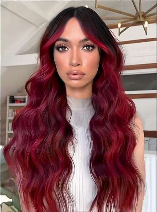 Long  Wigs for Women Middle Part Wig Long Curly Wavy Synthetic Wigs for Daily Party Use 2026 - $19.49 –P2