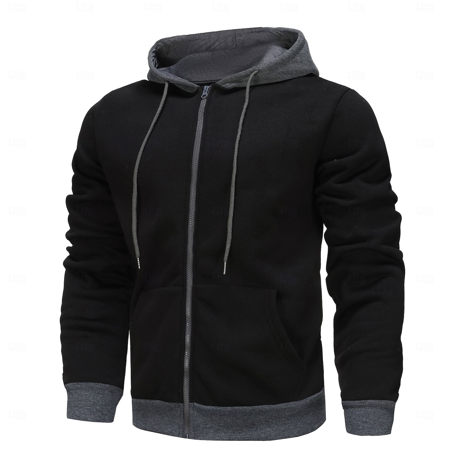 Per uomo Felpa con cappuccio e zip Felpa con cappuccio a zip intera Sherpa peloso Felpa con cappuccio in pile Nero Rosso Verde Grigio chiaro Grigio scuro Con cappuccio Liscio Zip Up Cerniera Tasche del 2025 a $25.99 –P3