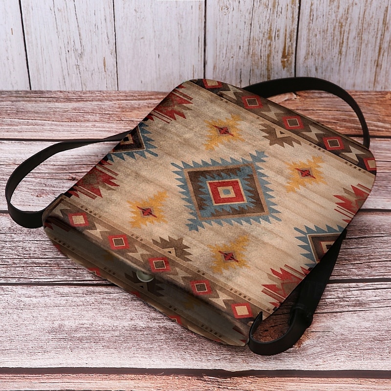 női vintage bohém crossbody táska egyedi azték mintával | tökéletes nyári fesztiválokra 2025 - $24.99 –P6