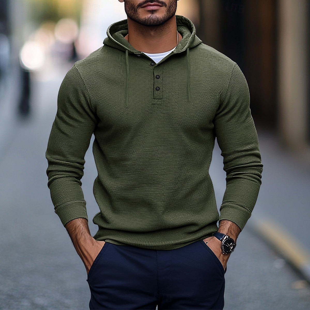 Per uomo Camicia a nido d'ape Maglietta Camicia a Maniche Lunghe Manica Lunga Con Cappuccio Primavera & Autunno Semplice Moda Designer Essenziale Stile Classico Vacanza Streetwear Uscire Bianco del 2025 a $17.99 –P1
