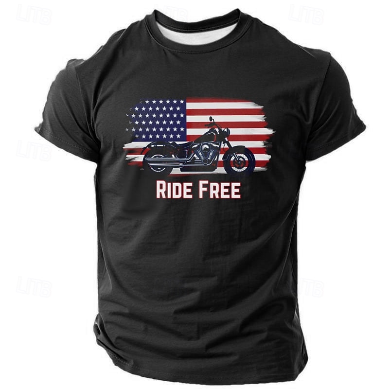 Den veteránů Pánský vlastenecký veterán Udržujte klid a jezděte dál tričko Krátký rukáv tričko 3D tisk Crew Neck tričko módní athleisure pouliční sportovní outdoor denní černé modré zelené letní jarní 2025 - $15.99 –P1