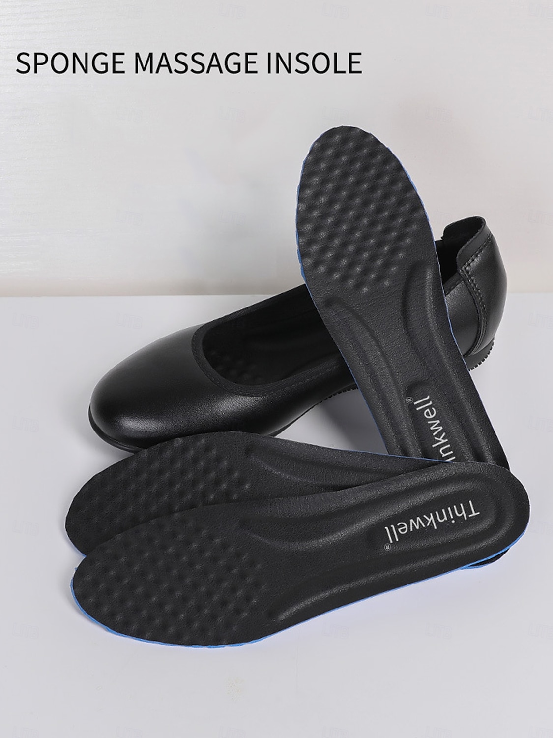 dámské černé kožené slip-on flats s polstrovanou stélkou - pohodlné a stylové pro každodenní nošení 2025 - $34.99 –P5
