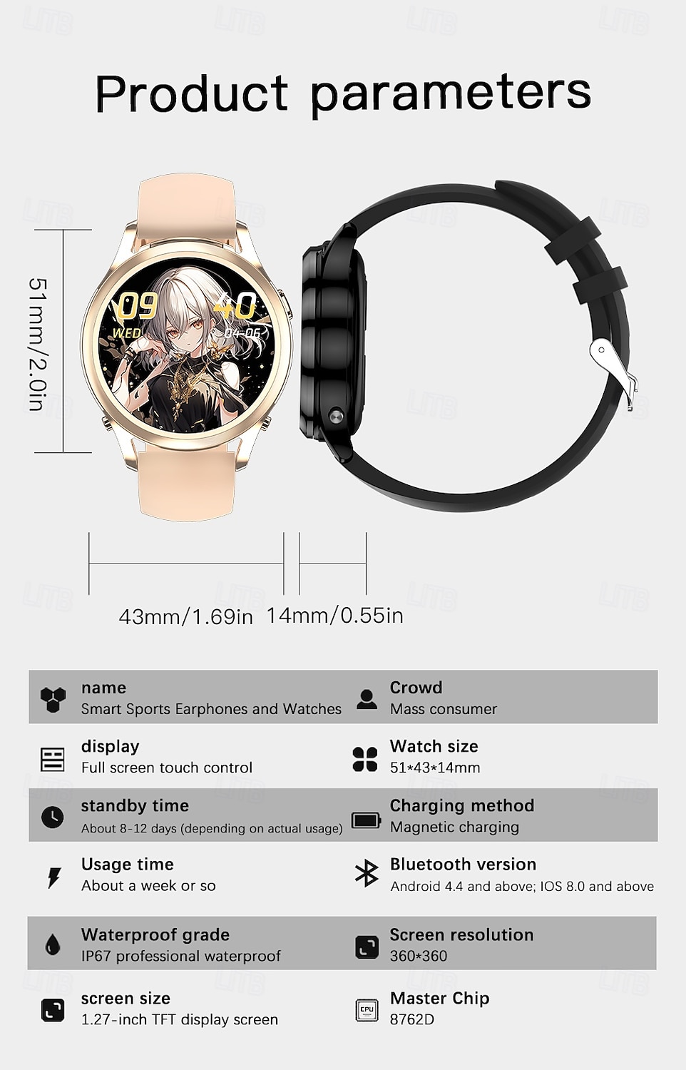 New TWS 2-in-1 With Headset Smart Watch Bluetooth Call Men Watch Women SmartWatch Heart Rate Monitor Play Music Watch 2025 - $78.99 –P19