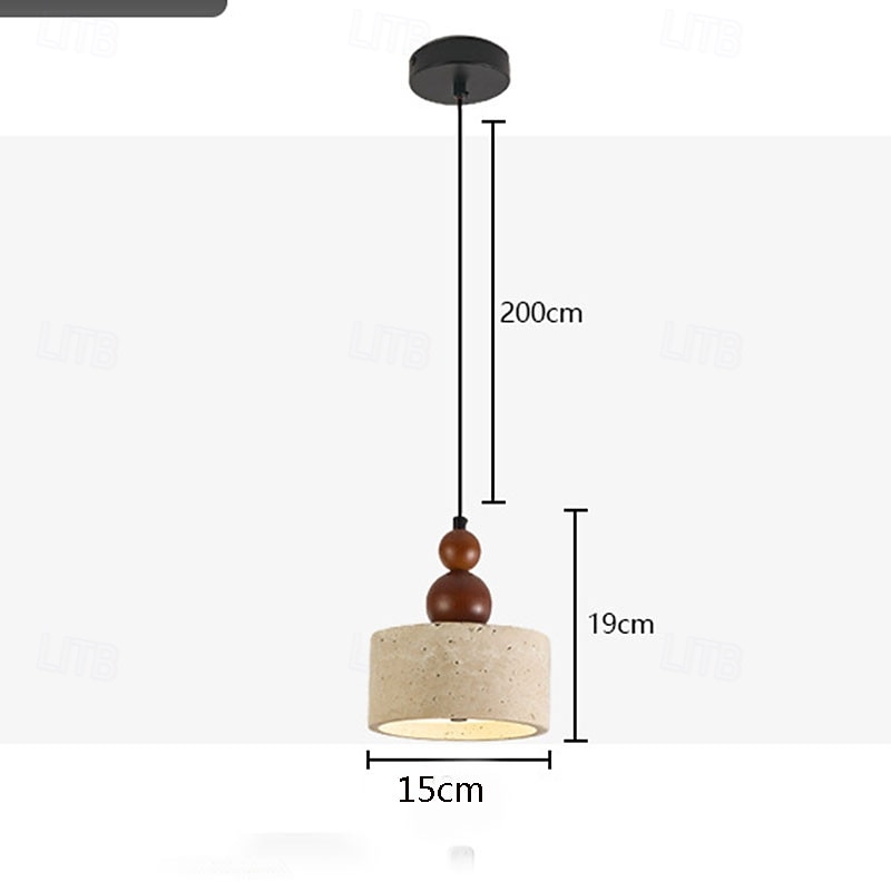 Wabi-Sabi-Pendelleuchte mit Natursteinschirm und Laternendesign, lackierte Oberflächen, moderne Pendelleuchte, 110–240 V 2025 - $132.99 -P1
