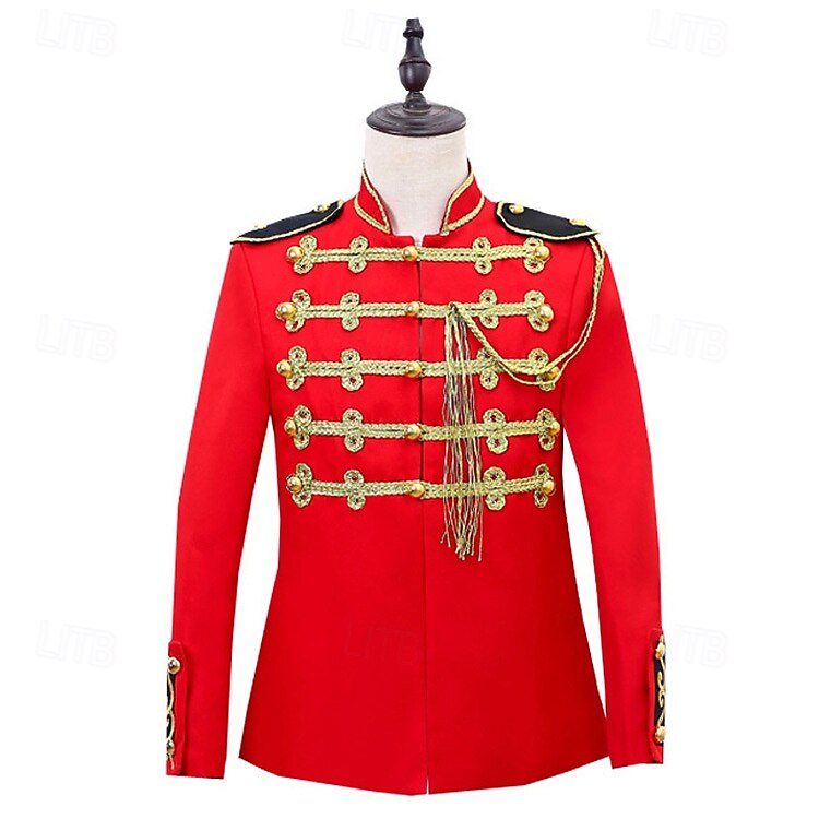 Retro Vintage Rococo Coat Masquerade Circus Jacket Prince Aristocrat Men's Carnival Masquerade Event / Party Adults' Coat Spring Fall & Winter 2025 - $74.99 –P1