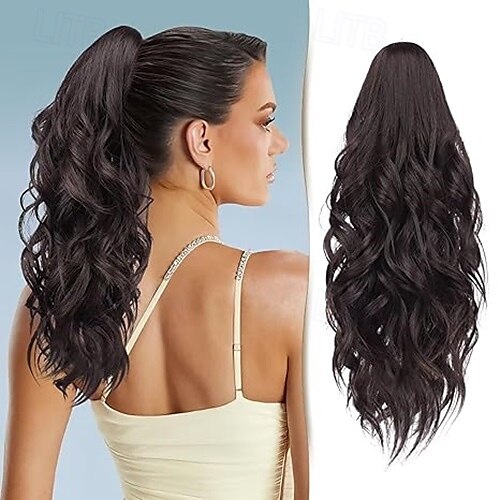 extension per capelli coda di cavallo 18" clip artiglio in extension per capelli ricci ondulati extension coda di cavallo finta lunga morbida coda di cavallo sintetica pezzo di capelli per donna del 2025 a $11.49 –P2