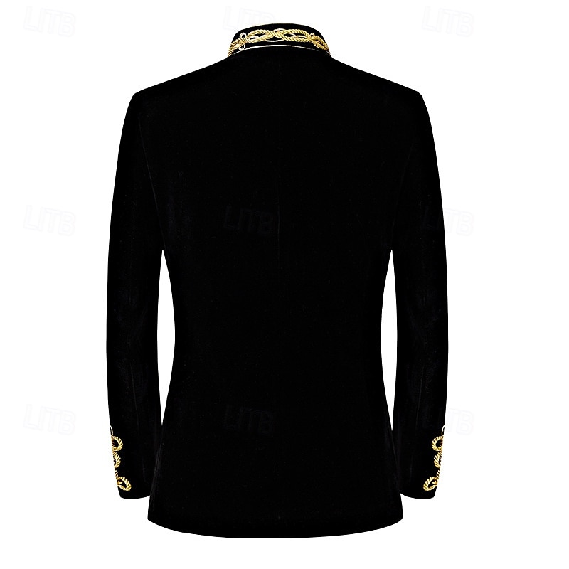 Retro Vintage Rococo Coat Masquerade Circus Jacket Prince Aristocrat Men's Carnival Masquerade Event / Party Adults' Coat Spring Fall & Winter 2025 - $136.99 –P2