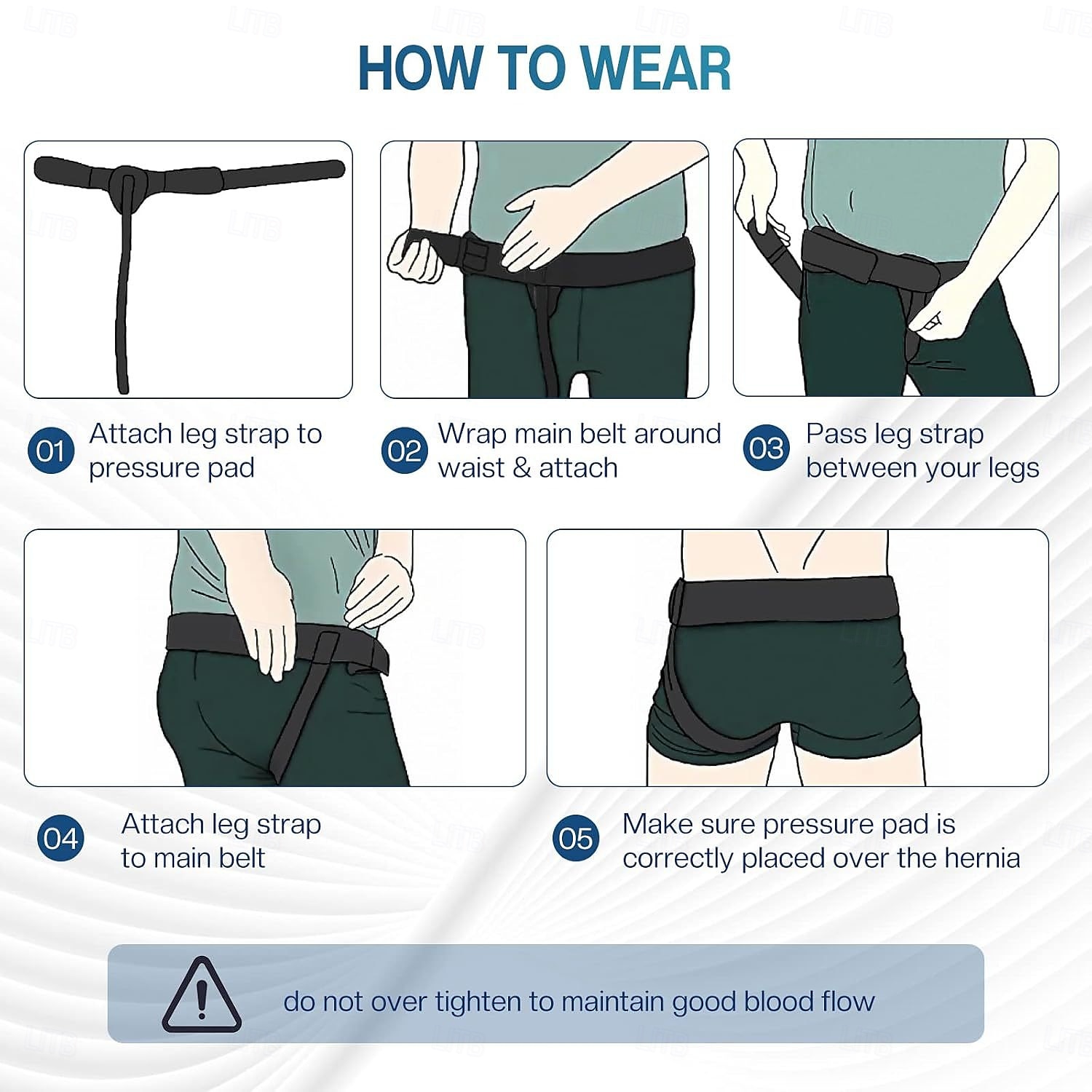 Hernia Belt for Men Inguinal Hernia Support  Groin or Lower Abdominal Hernia Truss Hernia Belts for Women or Mens Inguinal Hernias Support Belt  With Pressure Pad Fits Left or Right Groins 2025 - $30.99 –P1