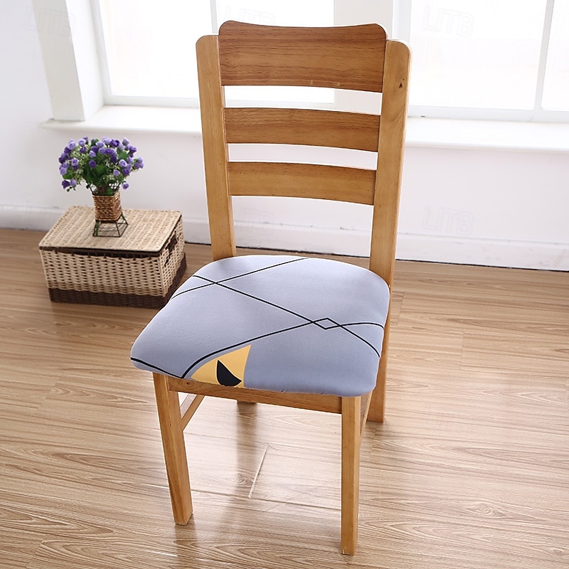 Housse de siège de chaise extensible et durable, idéale pour protéger et rafraîchir les sièges de chaise, ajoute confort et style aux chaises de salle à manger, de bureau ou de salon de 2025 ? $10.99 –P26