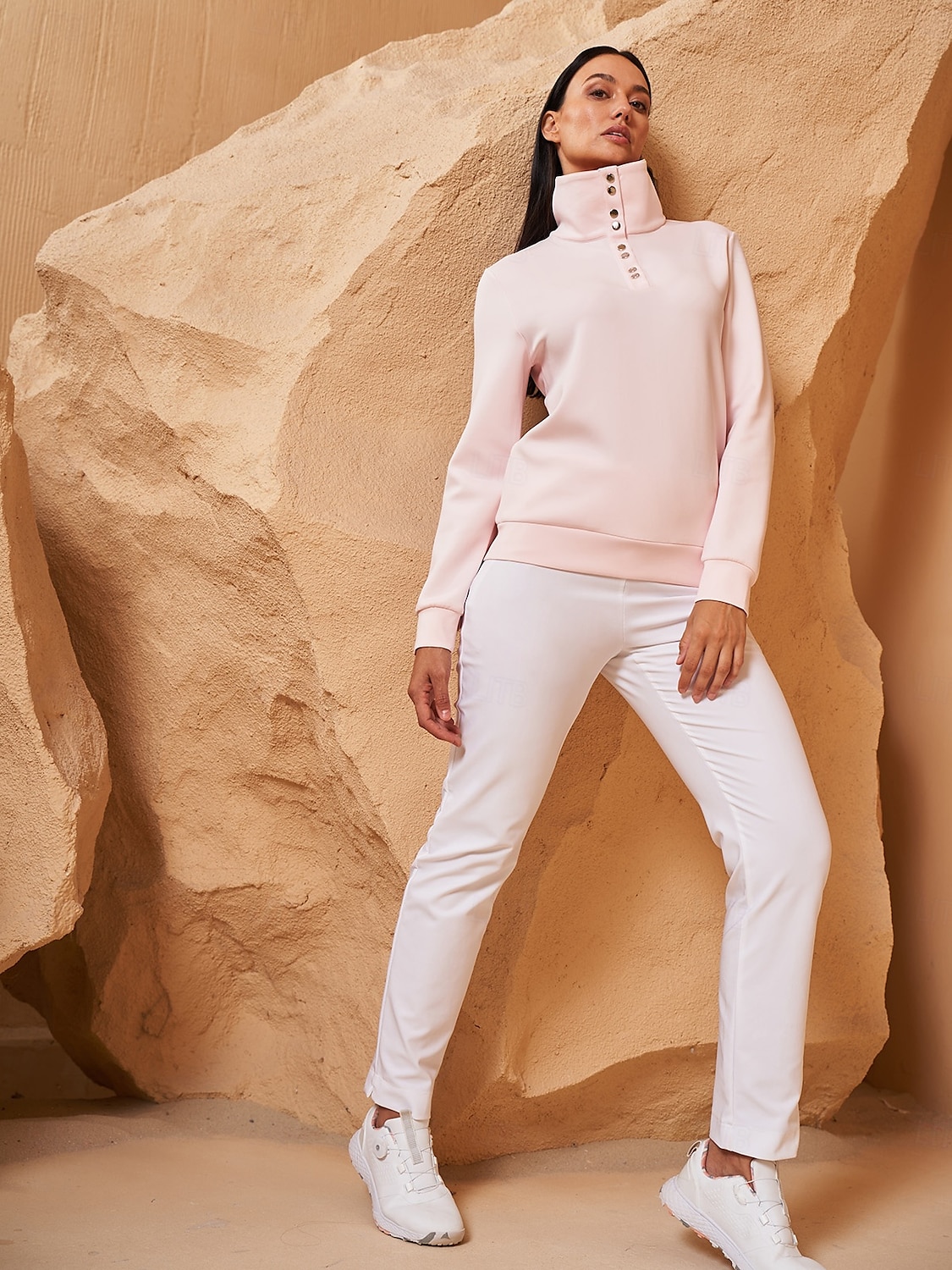 Dam Pullover-tröja Svart Vit Rosa Långärmad Överdelar Golfkläder för damer Kläder Outfits Bär kläder 2025 - $33.99 –P7