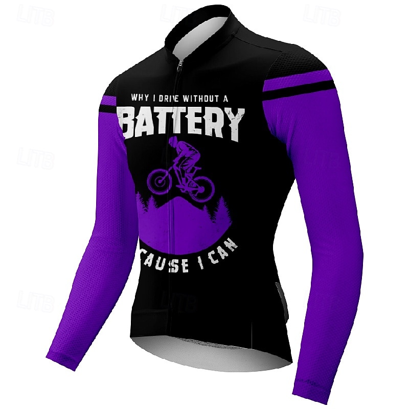 Per uomo Maglia da Ciclismo Lettere & Numeri Manica Lunga Bicicletta Maglietta Maglia con 3 tasche posteriori Mountain Bike MTB Asciugatura Rapida Design Anatomico Assorbente Traspirante Gli sport del 2026 a $34.99 –P7