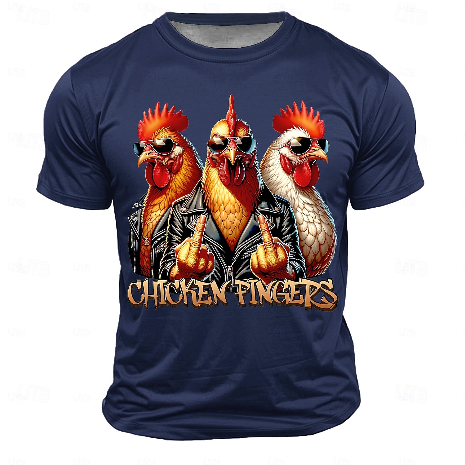 Herr Tupp T-shirt Kortärmad T-shirt 3D-tryck Rund hals Skjorta Mode Fritids- Gata Utomhussport Dagligen Svart Vit Rubinrött Sommar Vår Kläder S M L XL XXL XXXL 2025 - $17.99 –P7