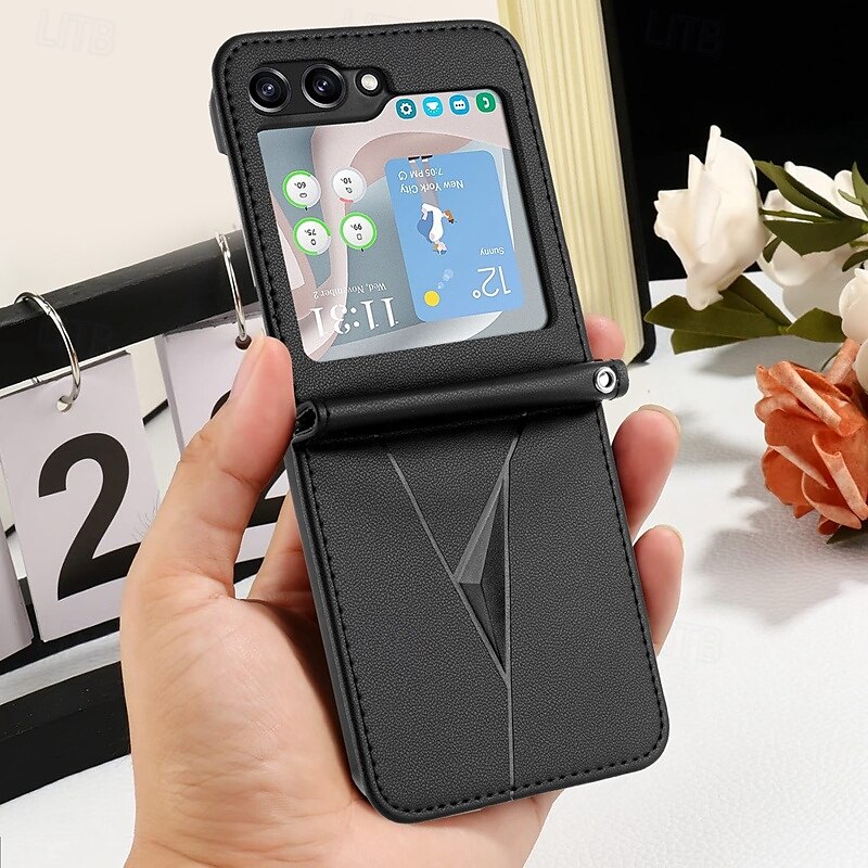 телефон Кейс для Назначение SSamsung Galaxy Z-флип 6 Z Flip 5 Z Flip 4 Z Flip 3 Откидная крышка Защита от удара Ретро ПК Кожа PU 2025 - $15.99 –P6