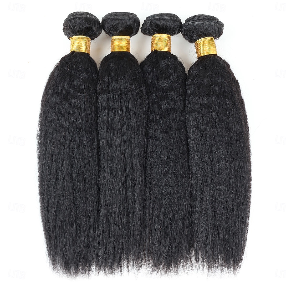 Extensions de cheveux brésiliens lisses Yaki de 25 à 76 cm, lot de 4, noir naturel, pour femmes de 2025 ? $183.99 –P1