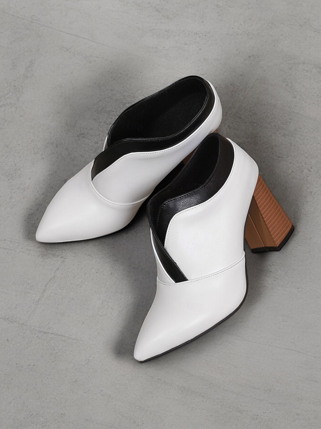 botins femininos de couro sintético verde com bico fino e salto bloco – sapatos modernos e sofisticados para uso no escritório e na noite de 2025 por $54.99 –P12