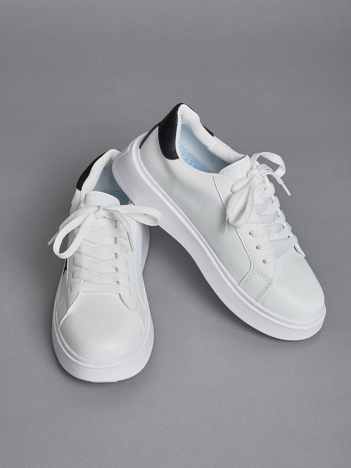 sneakers da donna bianche con plateau e ricamo a farfalla | scarpe casual con lacci per tutti i giorni del 2025 a $32.99 –P5