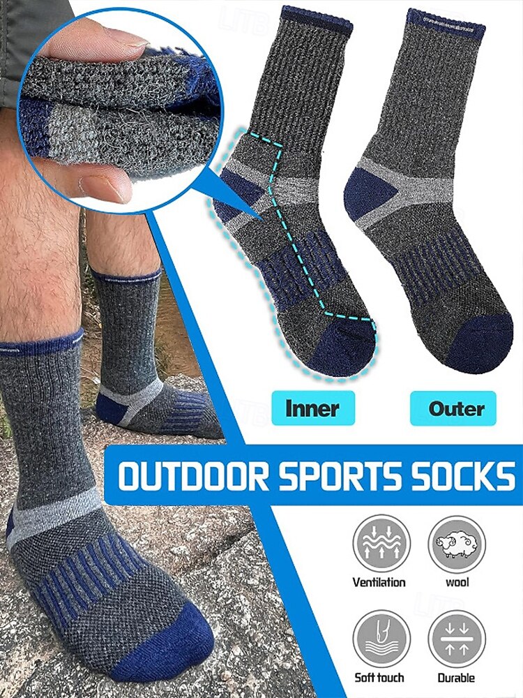 Men's Thermal Hiking Socks with Cushioning – Breathable and Moisture-Wicking for Outdoor Winter Adventures 2025 - $11.99 –P3