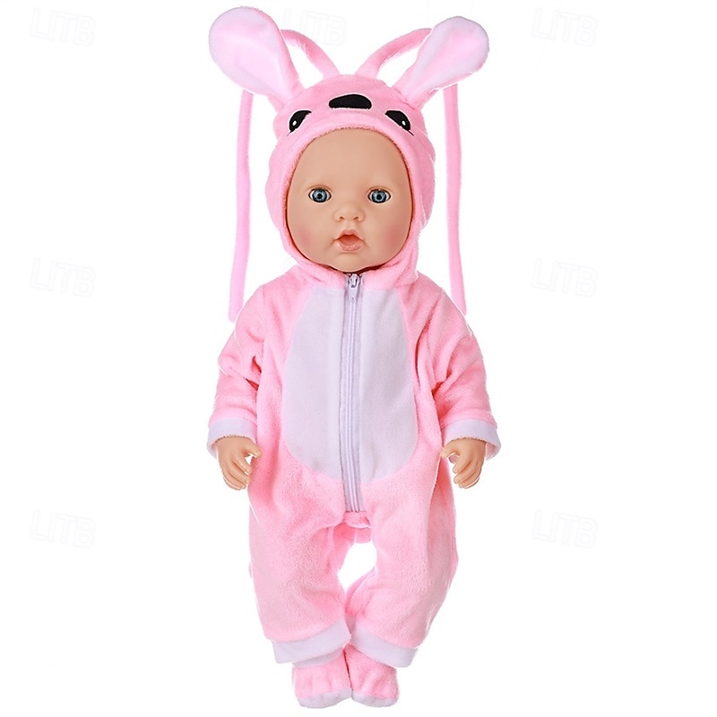 Anzug + Schuhe Puppen-Outfit für 18 Zoll 43cm Babypuppe süße Pullover Strampler Puppenkleidung 2025 - $22.99 –P3