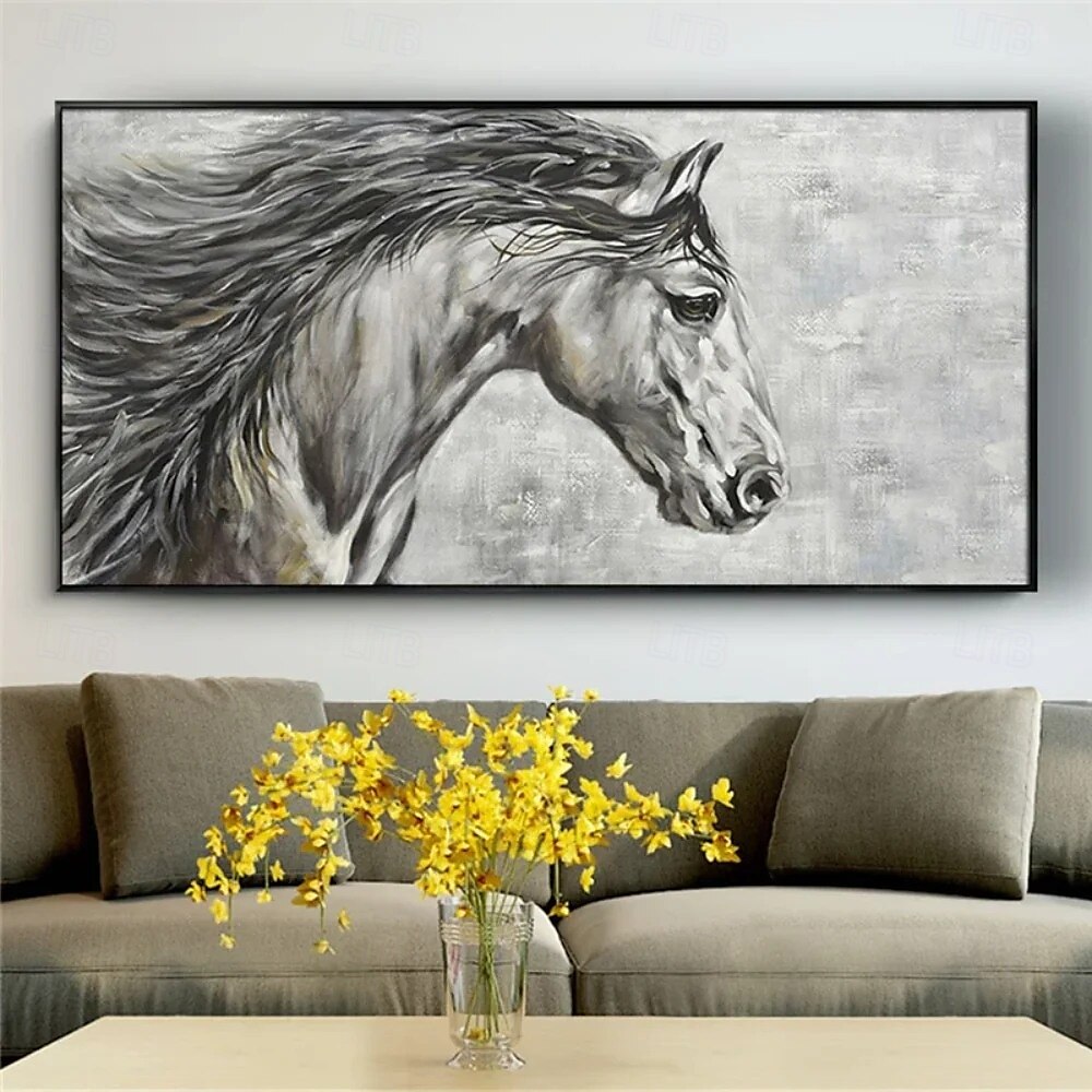 Ölgemälde „Pferd“, handgemalt, abstraktes Tier-Ölgemälde auf Leinwand, modernes Ölgemälde, Pferd, Tier, handgemalt, großes Tiergemälde, Wandkunst, Gemälde für die Heimdekoration 2025 - $75.99 –P1