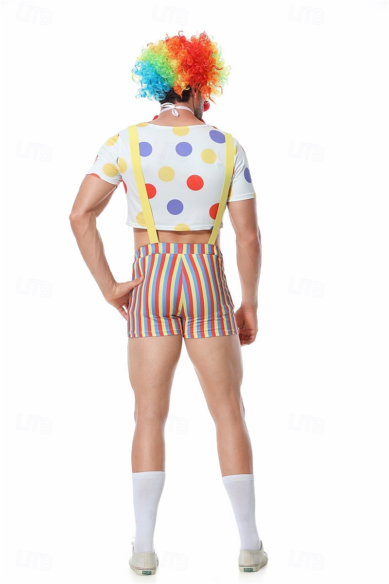 Žolík Klaun předvečer Všech svatých Úbory Kostým cirkus Karnevalový kostým Hrdost Duhová cosplay Dospělé Pánské předvečer Všech svatých Karneval Mardi Gras Výkon Pride Parade Měsíc hrdosti Jednoduch 2025 - $46.99 –P3