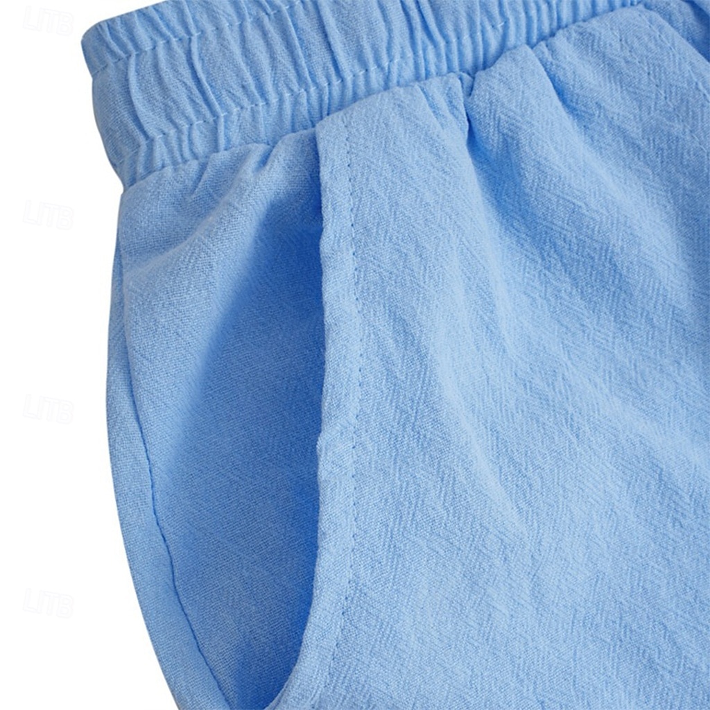 Homens Calção Shorts de linho Shorts de verão Bolsos Com Cordão Cintura elástica Tecido Conforto Respirável Curto Casual Diário Feriado Moda Estilo Clássico Preto Branco de 2025 por $17.99 –P11