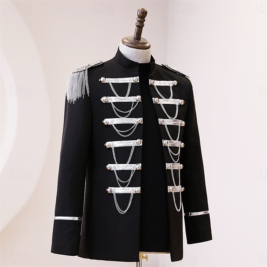 Retro Vintage Rococo Coat Masquerade Circus Jacket Prince Aristocrat Men's Carnival Masquerade Mardi Gras Event / Party Adults' Coat Spring Fall & Winter 2025 - $85.99 –P2